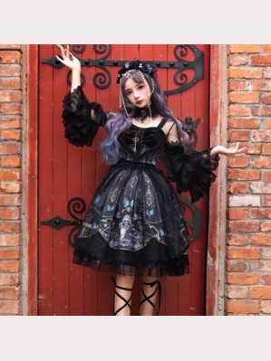 Music Of Deadly Butterfly Classic Lolita Dress OP Full Set (SF02)